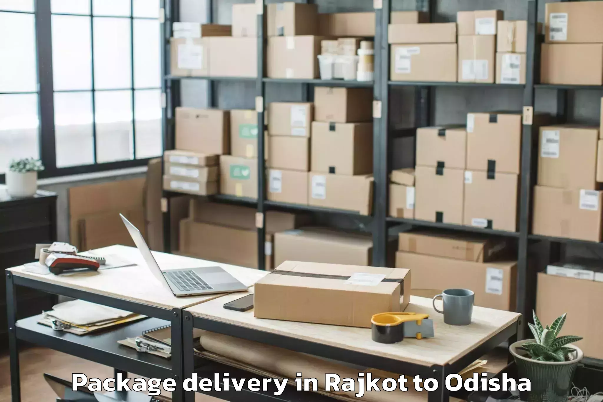 Easy Rajkot to Bampada Package Delivery Booking